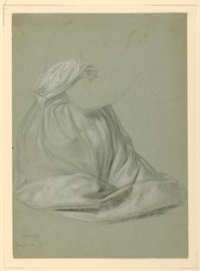 Studie für "Eine Magdalena", D, 19. November 1852 von Daniel Huntington