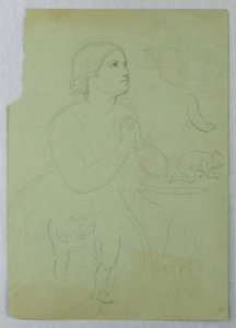 Studie für "Kommunion der t", 1845 von Daniel Huntington