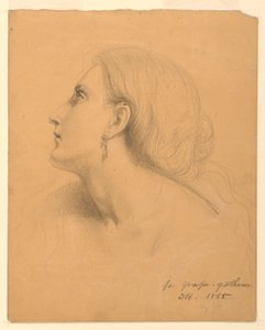 Studie für "Traubensammler", Juli 1855 von Daniel Huntington