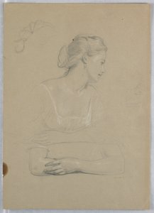 Studie für "Martha Washington Empfang" von Daniel Huntington