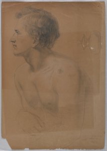 Zeichnung, Studie für "Steuergeld", Juli 1852 von Daniel Huntington