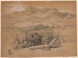 Ansicht des Mount Chocorua, vom Hügel rechts der Albany Road, 12. September 1854 von Daniel Huntington