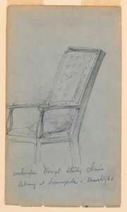 Washington Irvings Arbeitszimmer, 15. März 1860 von Daniel Huntington