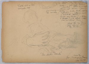 Skizzen für Porträt von Marguerite Burrows, 18. November 1884