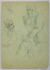 Skizzen eines Königs und zweier Frauen von Daniel Huntington