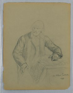 Studie für ein Porträt von Albert Gallatin, sitzend von Daniel Huntington