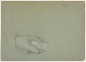 Studie einer Männerhand für "Tributgeld"