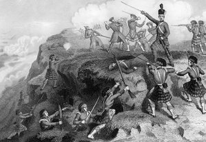 Die Highlander greifen das russische Reduit an, Schlacht an der Alma, 1854, 1857
