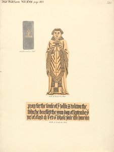Messingplatten-Denkmal für John Stockton, West Wickham Kirche
