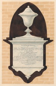 Gedenkstätte für Ann Wainewright aus der Kirche von Chiswick von Daniel Lysons