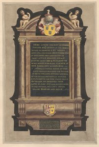 Denkmal für Edmond Pigeon und Nickolas Pigeon aus der Kirche von Hampton von Daniel Lysons