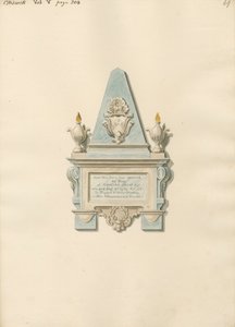 Denkmal für Edward Crisp aus der Kirche von Chiswick von Daniel Lysons