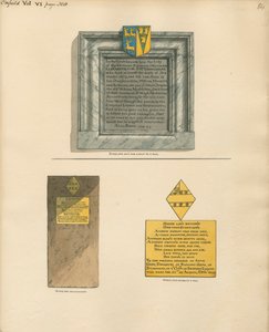 Denkmal für Elizabeth Grene und Anne Grey aus der Kirche von Enfield von Daniel Lysons
