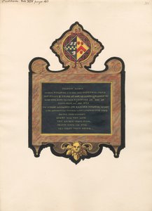 Gedenkstätte für Mary Heigham aus der East Ham Kirche von Daniel Lysons