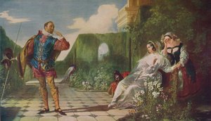 Szene aus Was ihr wollt: Malvolio und die Gräfin, um 1840, um 1915