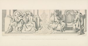 Wilhelm, entschlossen England zu erobern; bittet um die Hilfe von Philipp I. von Frankreich und von Baldwin, Graf von Flandern, seinem Schwiegervater