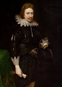 Detail des Porträts von William Cavendish, 1624 (Detail) von Daniel Mytens