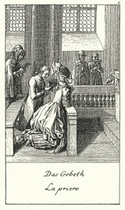 Das Gebet (Gravur) von Daniel Nikolaus (after) Chodowiecki