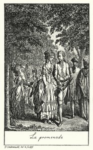 Gehen (Gravur) von Daniel Nikolaus (after) Chodowiecki