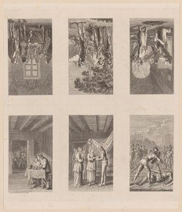 6 Blätter zur "Preußisch-Brandenburgischen Staatengeschichte" von Daniel Nikolaus Chodowiecki
