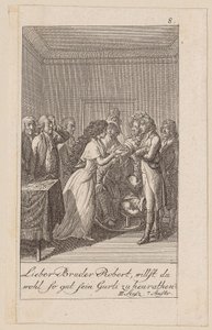 Blatt 8 zu Aug. von Kotzebues "Die Indianer in England" von Daniel Nikolaus Chodowiecki