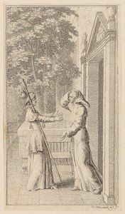 Bruder Graurock und die Pilgerin, Blatt 4 aus der ersten Ausgabe der "Gedichte von Gottfried August Bürger" von Daniel Nikolaus Chodowiecki