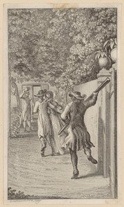 Clarisse wird von Lovelace entführt von Daniel Nikolaus Chodowiecki
