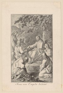 Jesus von Engeln bedient