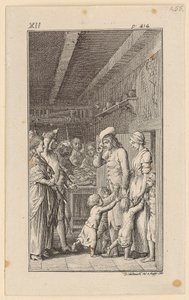 Lienhard und Gertrud in Rudis Wohnung von Daniel Nikolaus Chodowiecki