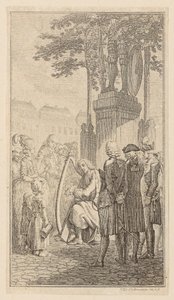 Minnesänger, Blatt 1 aus der ersten Ausgabe der "Gedichte von Gottfried August Bürger" von Daniel Nikolaus Chodowiecki