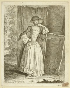 Miss Quantin stehend von Daniel Nikolaus Chodowiecki