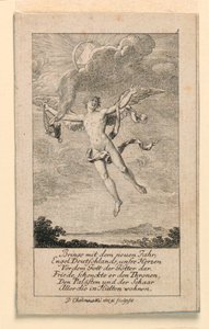 Neujahrswunsch für Deutschland, Illustration für "Königl: Grosbrit [anische] Genealogischer Kalender auf das 1780 Jahr Lauenberg bey J.G. Berenberg"