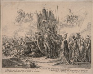 Prinz Alexander Mikhaylovich Golitsyn bei der Belagerung der Festung Khotyn 1769, 1769