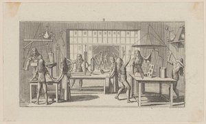 Stube eines Naturlehrers von Daniel Nikolaus Chodowiecki