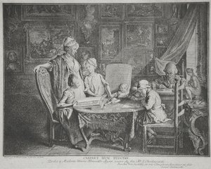 Atelier eines Malers von Daniel Nikolaus Chodowiecki