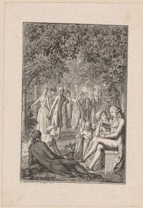 Titelkupfer zu Beckers "Taschenbuch [...] für 1796" von Daniel Nikolaus Chodowiecki