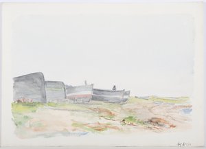 Fischerboote, Holy Island, 1895