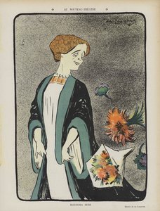 Eleonora Duse, italienische Schauspielerin. Illustration für Le Rire