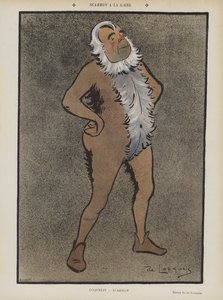 Französischer Schauspieler Benoit-Constant Coquelin in Scarron am Théâtre de la Gaîté. Illustration für Le Rire von Daniel de Losques