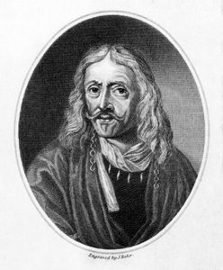 Johannes Hevelius, graviert von J. Baker von Daniel the Younger Schultz