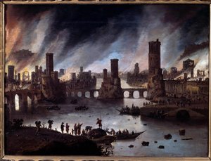 Ansicht des Brandes von Troja