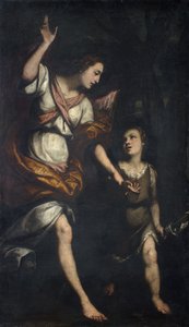 Heiliger Johannes und der Engel in der Wüste