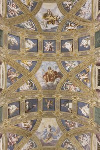 Gewölbe des Mittelschiffs, Kirche S. Maria Assunta von Daniele Crespi