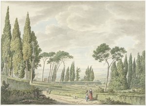 Ansicht der Terrassen der Villa d’Este in Tivoli