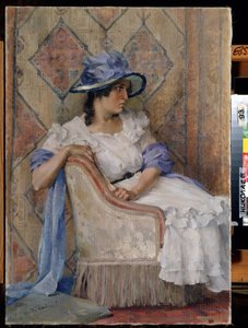 Frau in Weiß von Danil Karpovich Kraynev