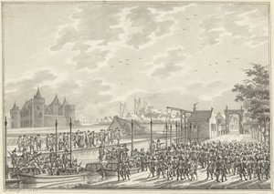 Ankunft der bewaffneten Amsterdamer Bürger in Muiden, 1787