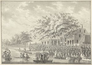 Abreise der Amsterdamer nach Utrecht, 1787 von Daniël Kerkhoff
