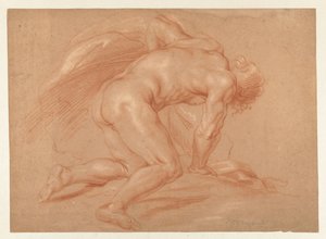Kniender männlicher Akt von Daniël Mijtens (II) (attributed to)