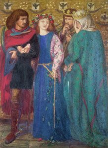 Horatio entdeckt den Wahnsinn von Ophelia von Dante Gabriel Charles Rossetti