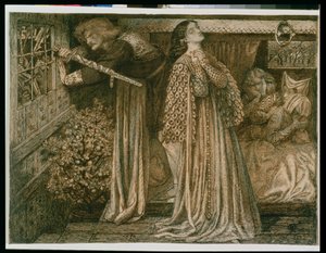 Sir Lancelot im Gemach der Königin von Dante Gabriel Charles Rossetti